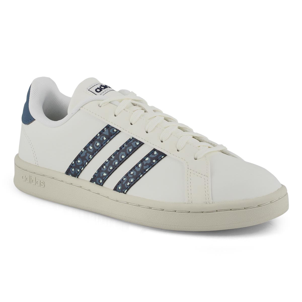 Lds Grand Court wht/gry/ink sneaker