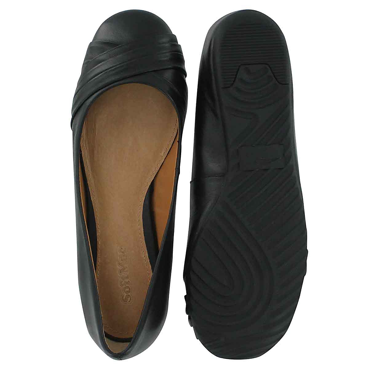 Ballerine cuir noir EMILY, fem