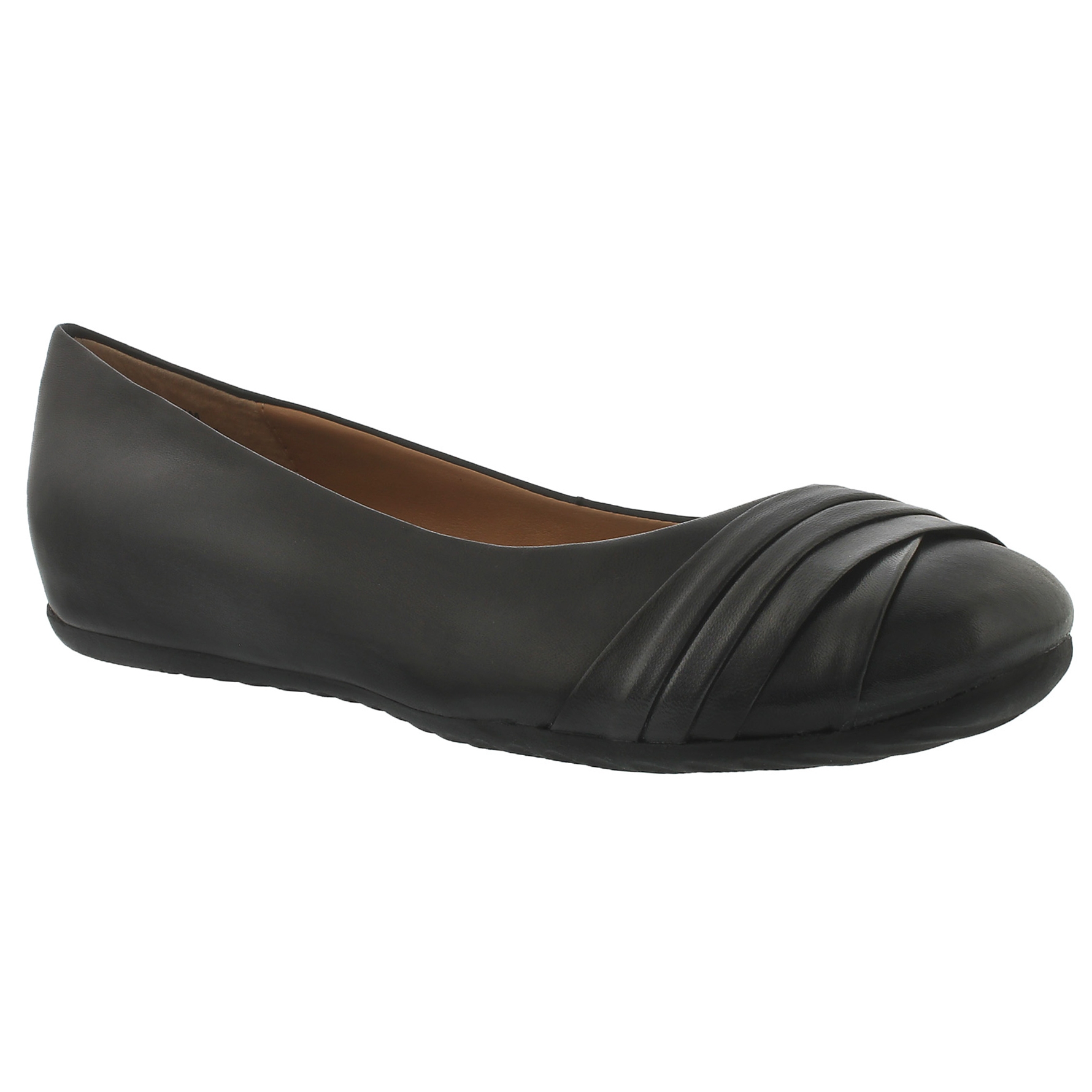 Ballerine cuir noir EMILY, fem