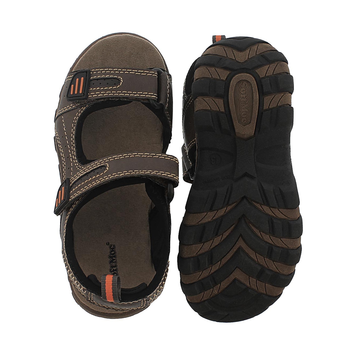 Bys Emmett brown 2 strap sport sandal