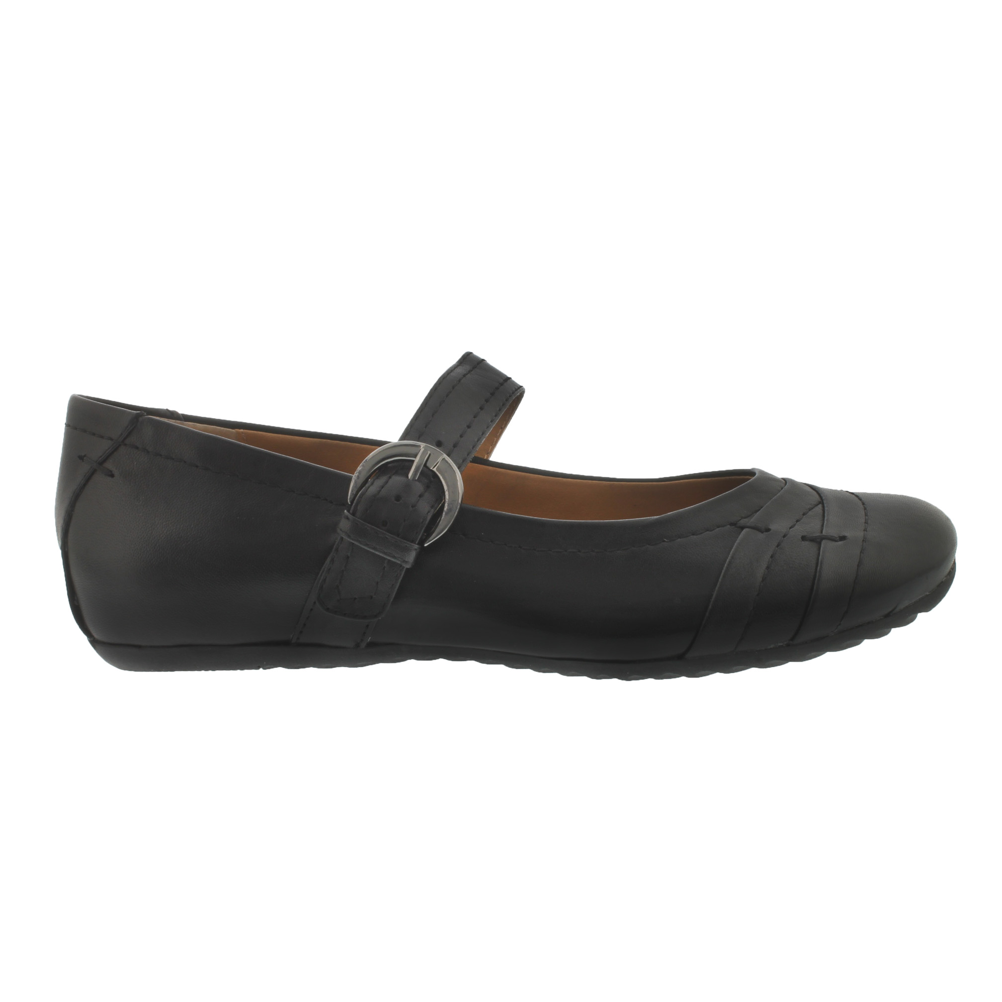 Mary Jane cuir noir ESTER, fem