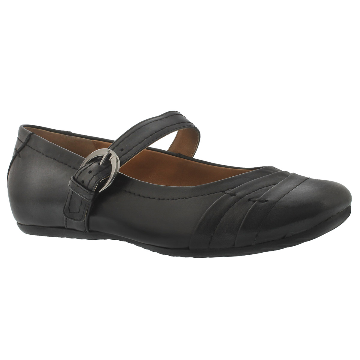 Mary Jane cuir noir ESTER, fem