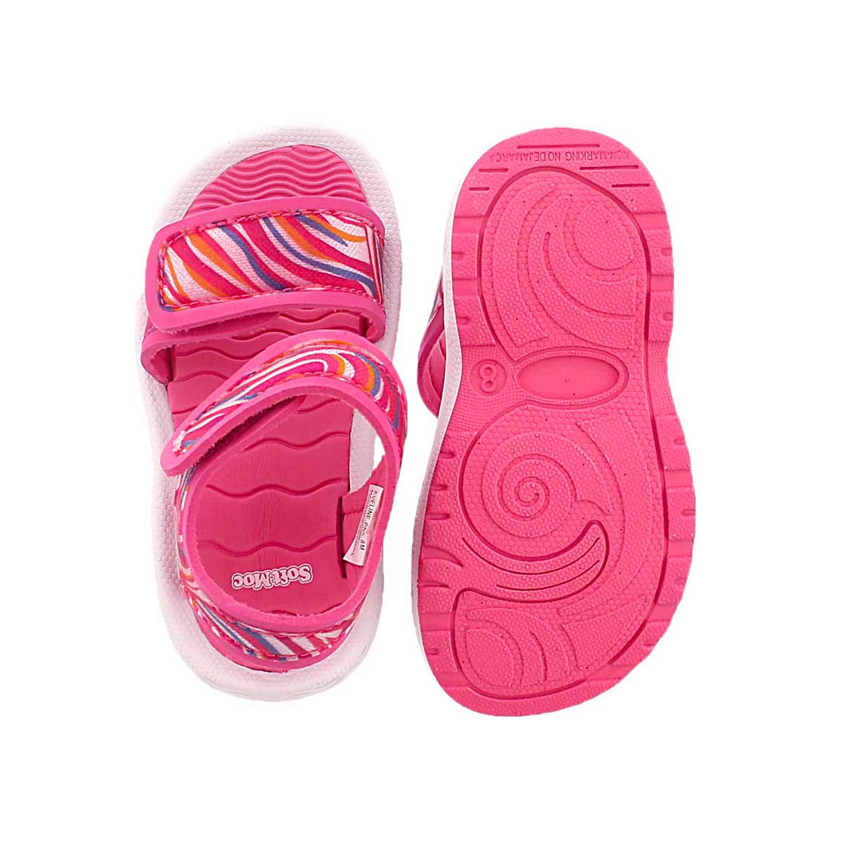 Inf Eveline pink 2 strap sport sandal