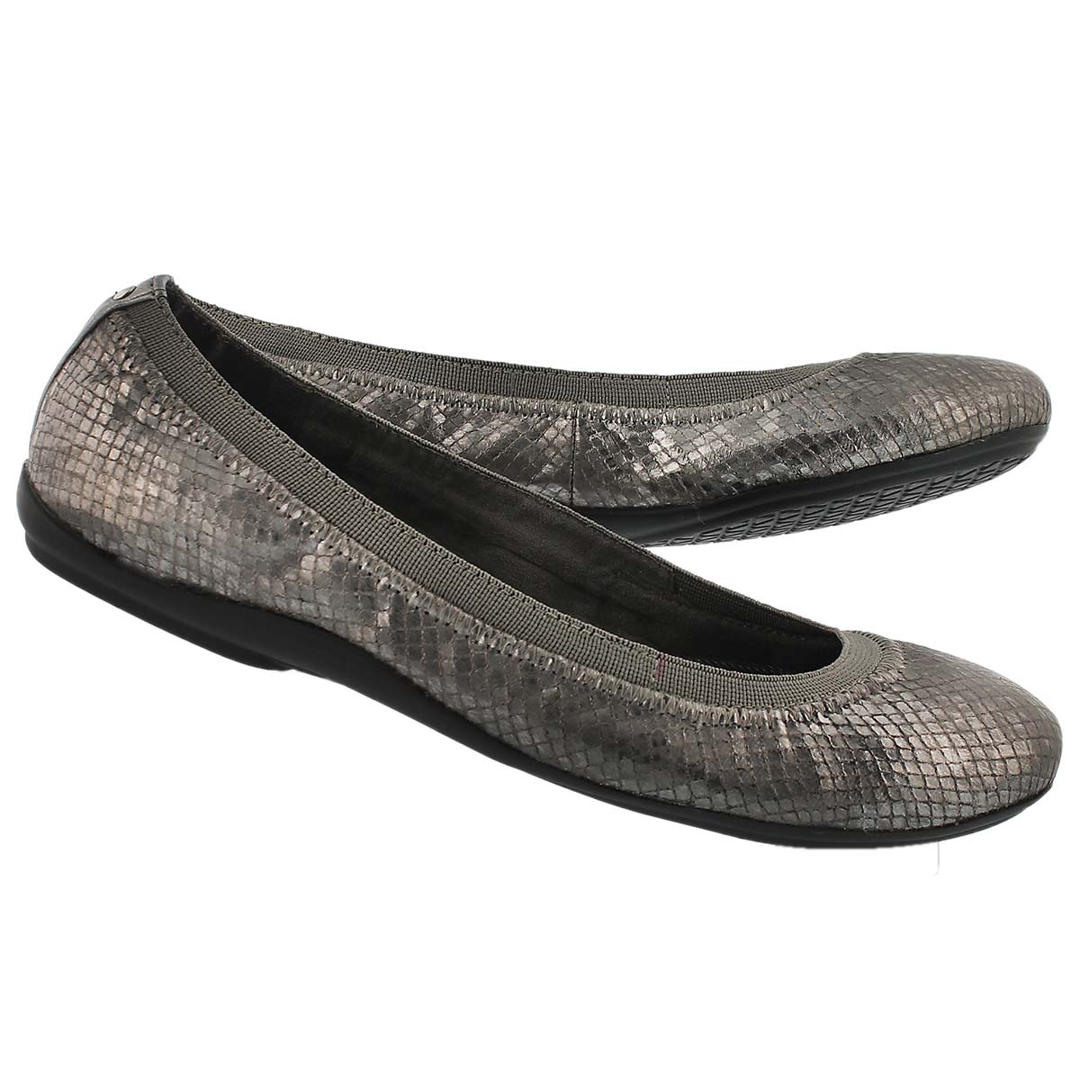 Lds Evita pwtr snake prnt mem. foam flat