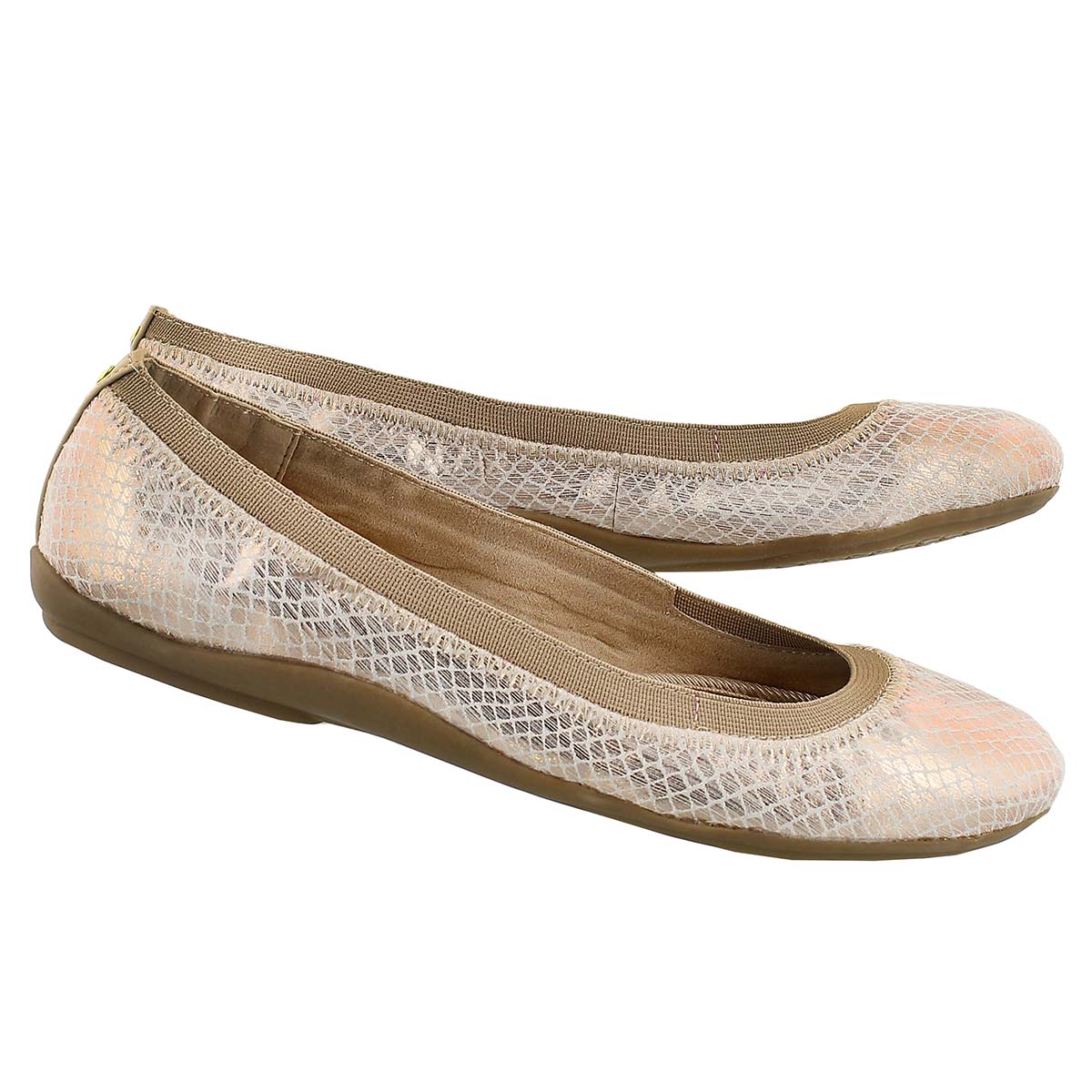 Ballerine Evita, impr. serpent rose, fem