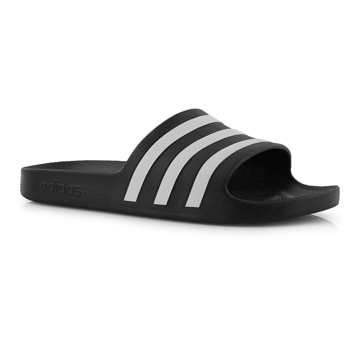 Mns Adilette Aqua blk/wht slide sandal