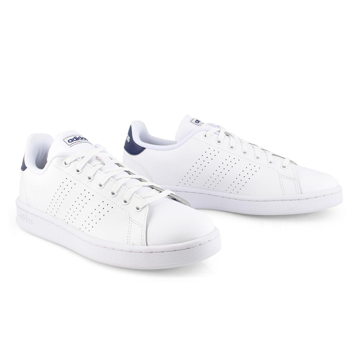 adidas Men's Advantage Sneaker - White/Green | SoftMoc.com