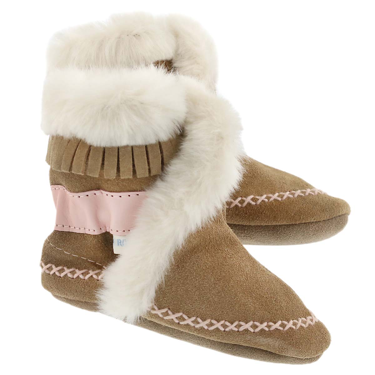 Chausson Fab Folk Booties, fauve, bébés