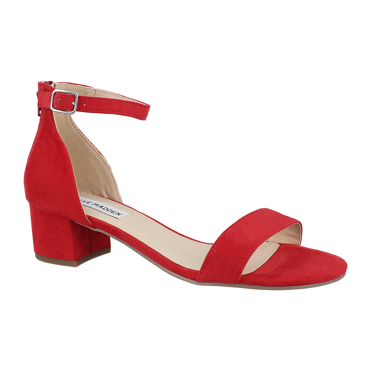 Lds Fabiana red ankle strap dress sndl