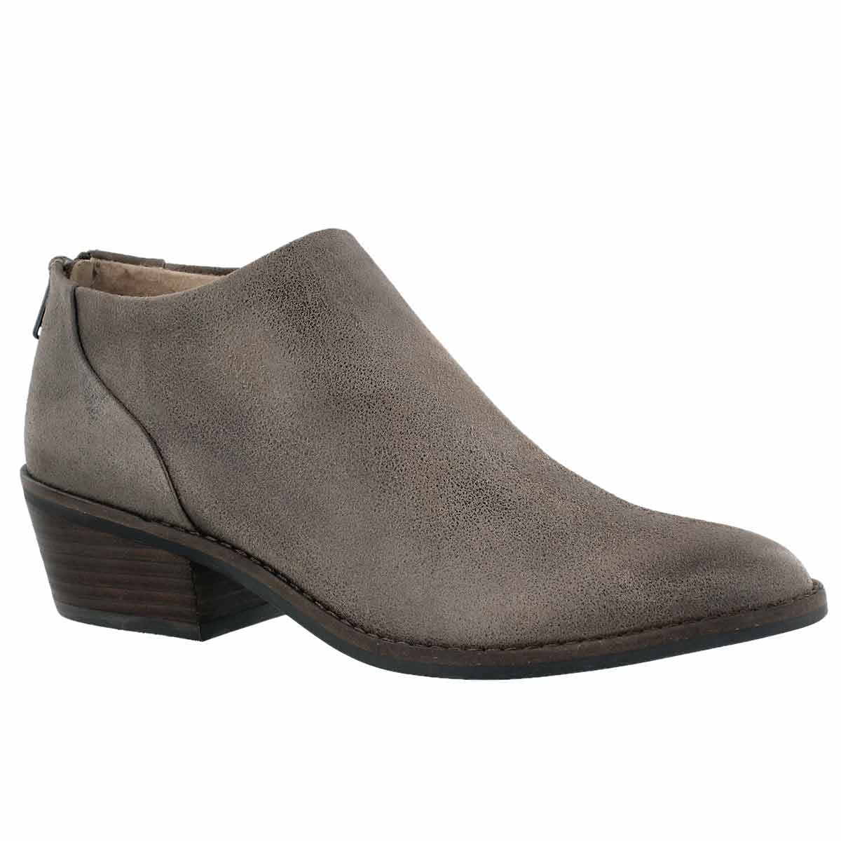Women's FAI brindle zip up low casual booties