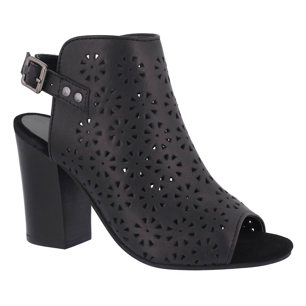 Lds Fania black peep toe dress sandal