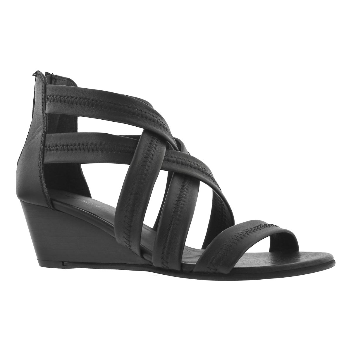 Women's FANNY black wedge dress sandal