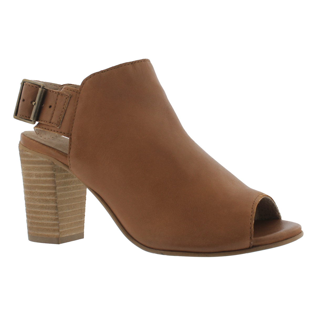 Lds Faye tobacco peep toe dress sandal