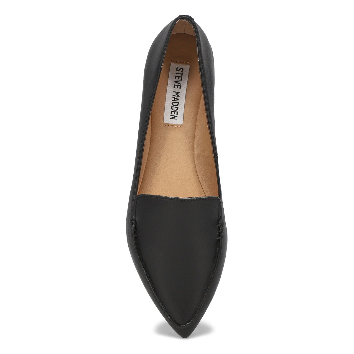 steve madden feather black leather