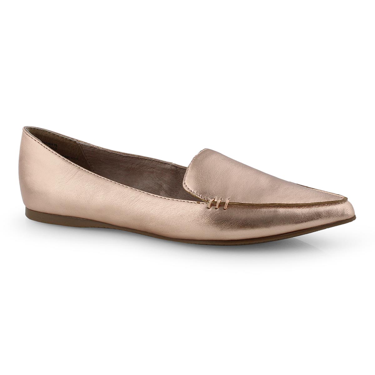 Lds Feather rose gold casual flat