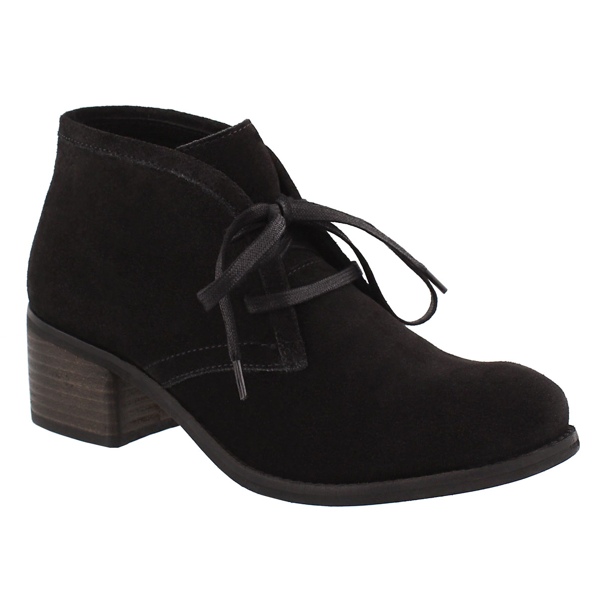 Women's FIONA black lace up casual booties