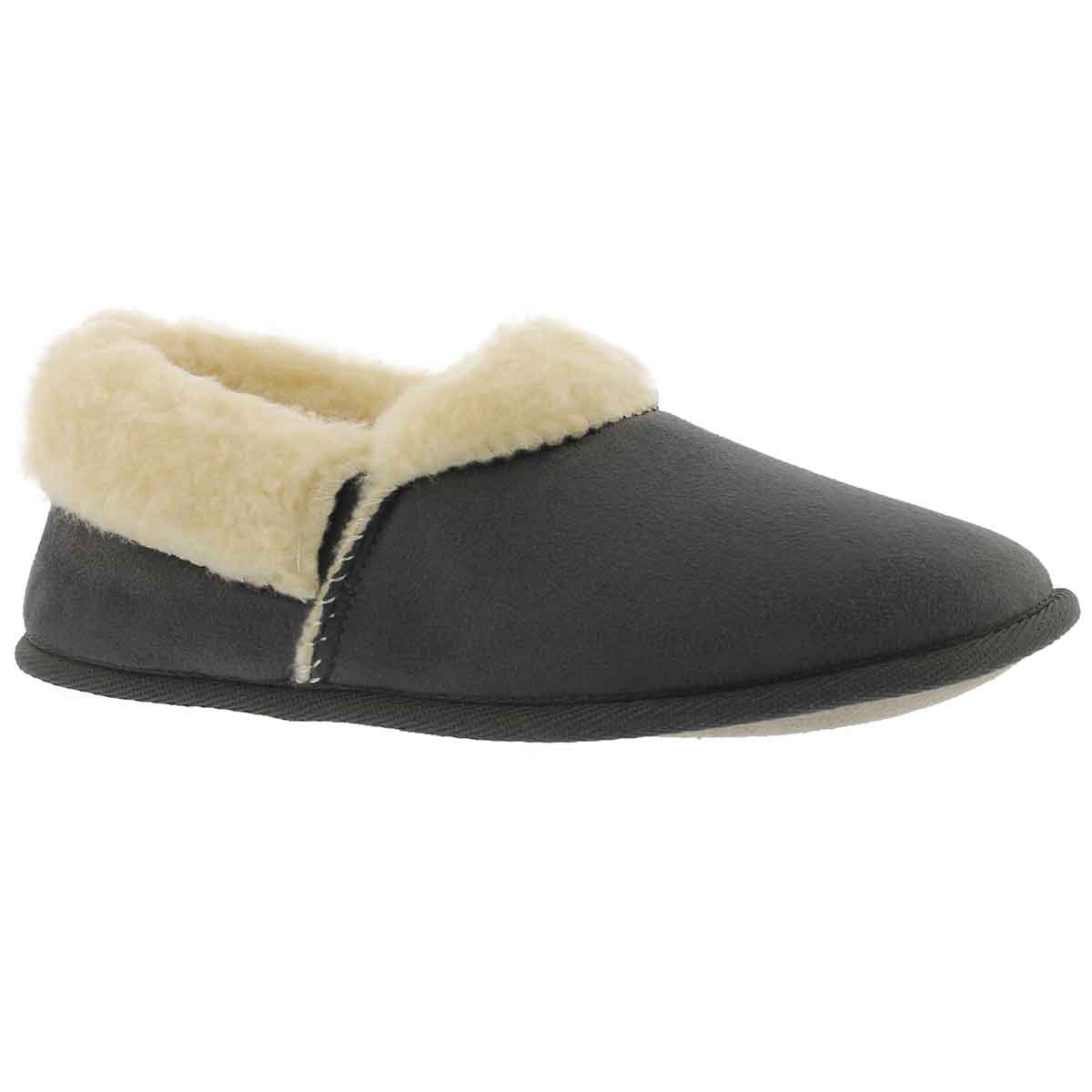 Lds Flapjack char closed back slipper