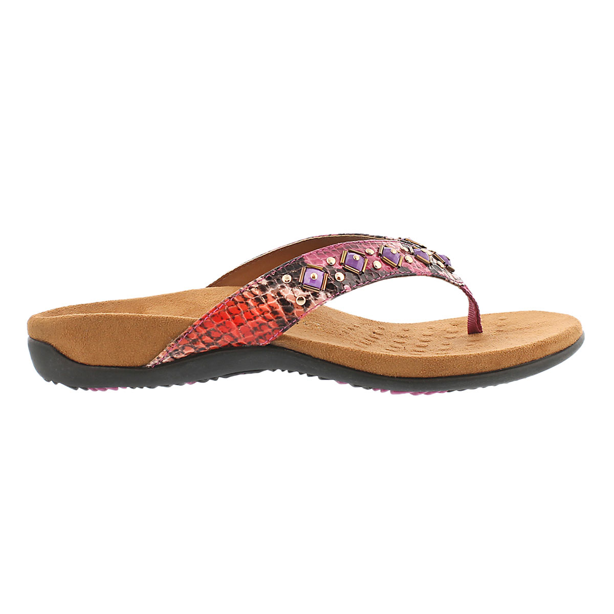 Lds Floriana pink arch support flip flop