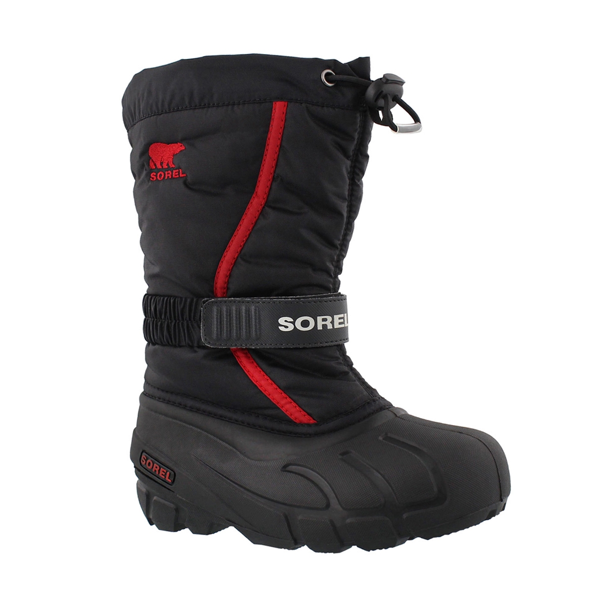 Bys Flurry blk/red pull on winter boot