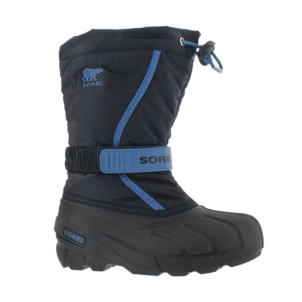 Boys' FLURRY navy pull on winter boots