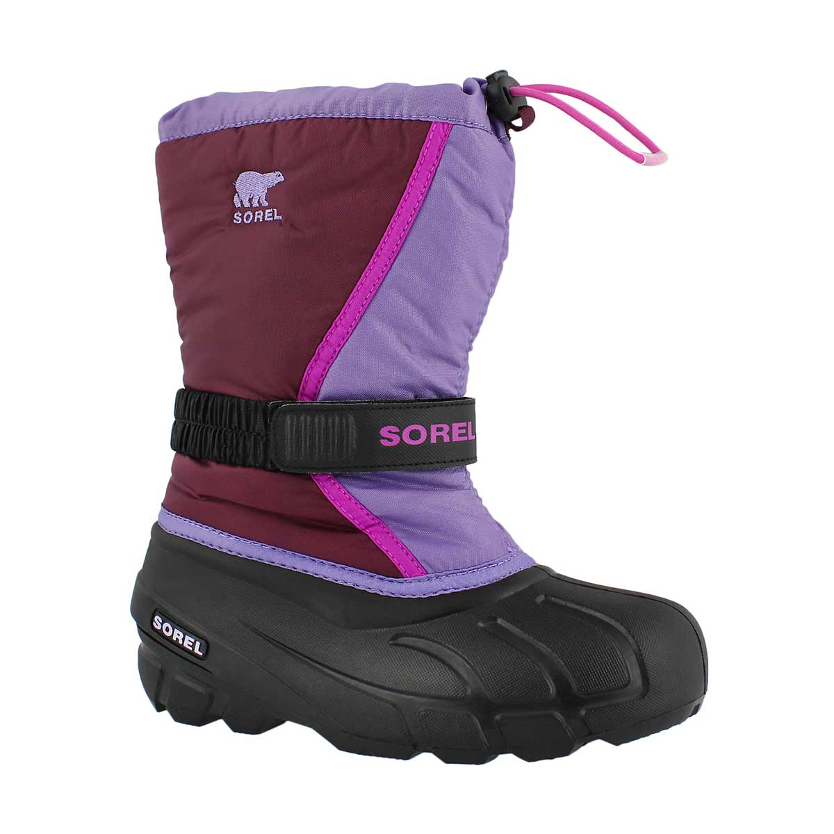 Grls Flurry purple pullon winter boot