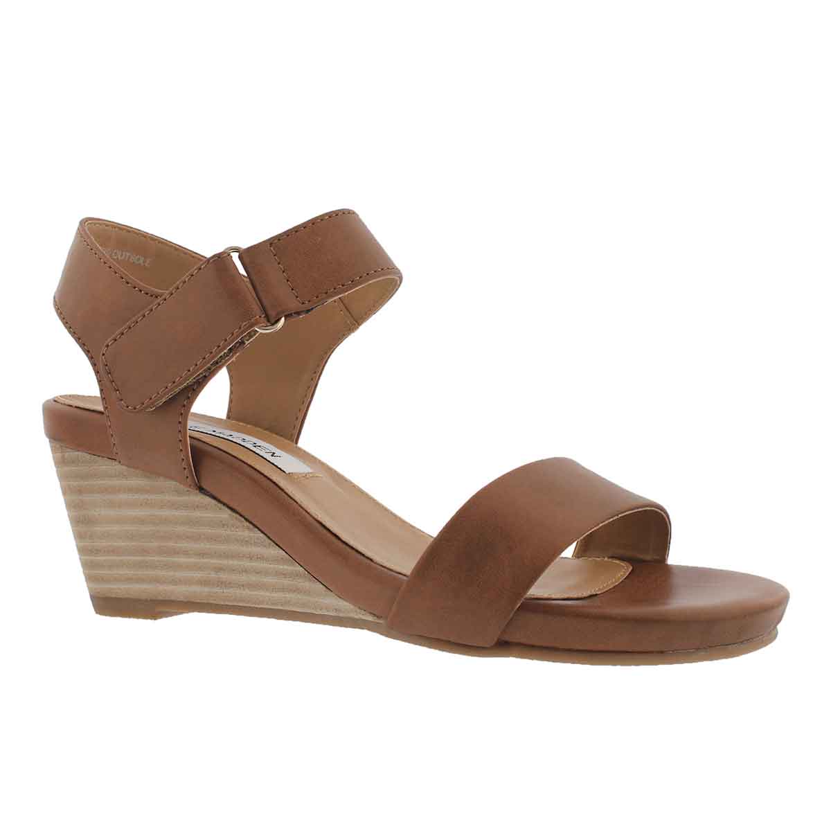 Lds Fresco tn ankle strap dress wdg sndl