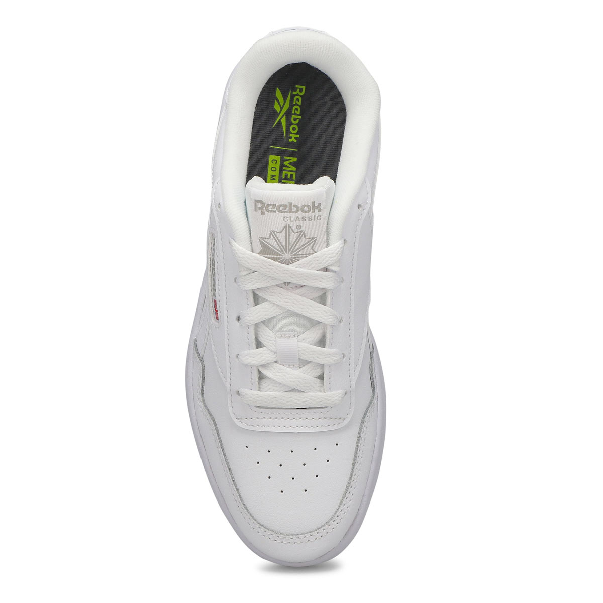 Reebok Women's Club Memt Sneaker - White/Stee | SoftMoc.com