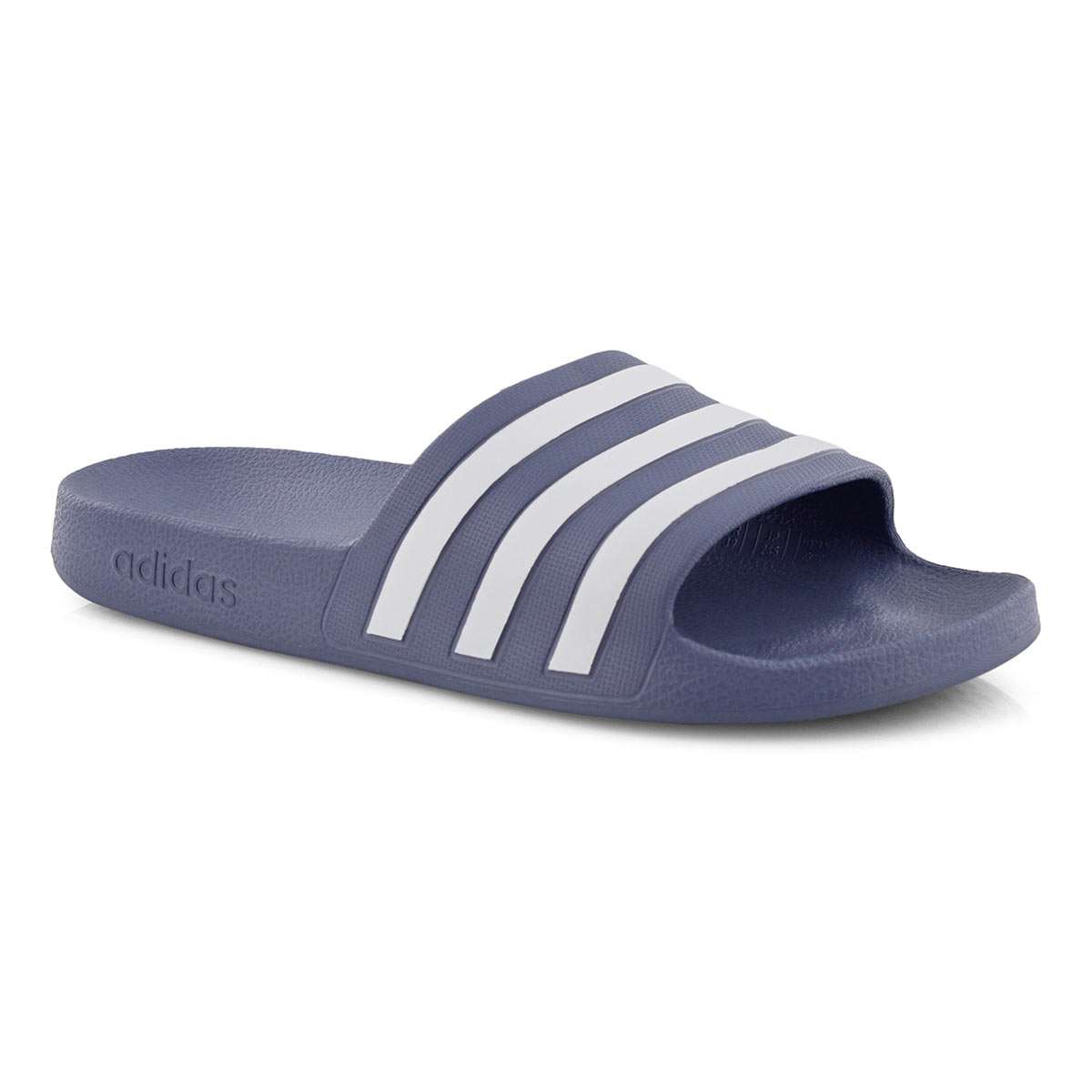 Lds Adilette Aqua nvy/wht slide sandal