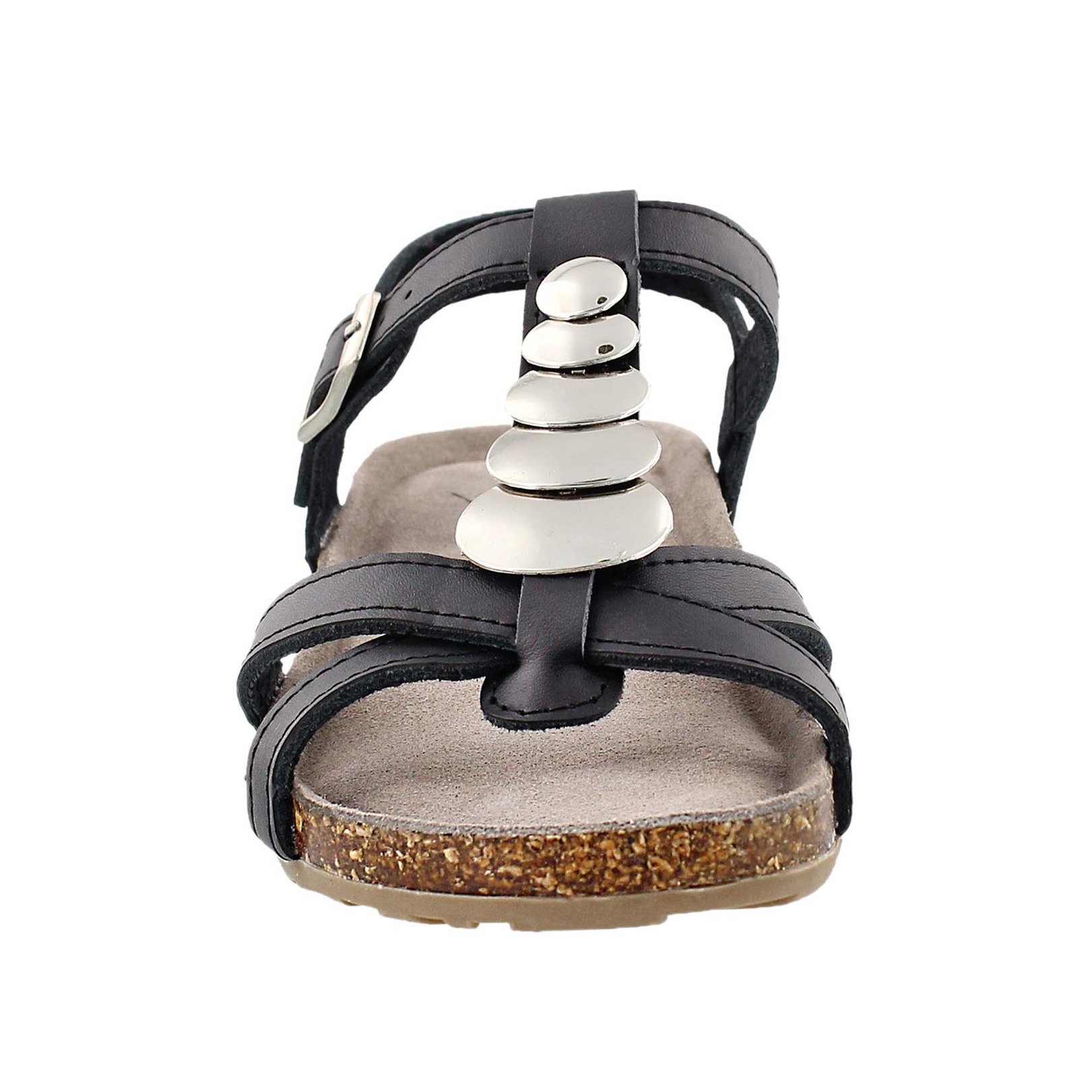 Lds Gabriele blk mem. foam wedge sandal