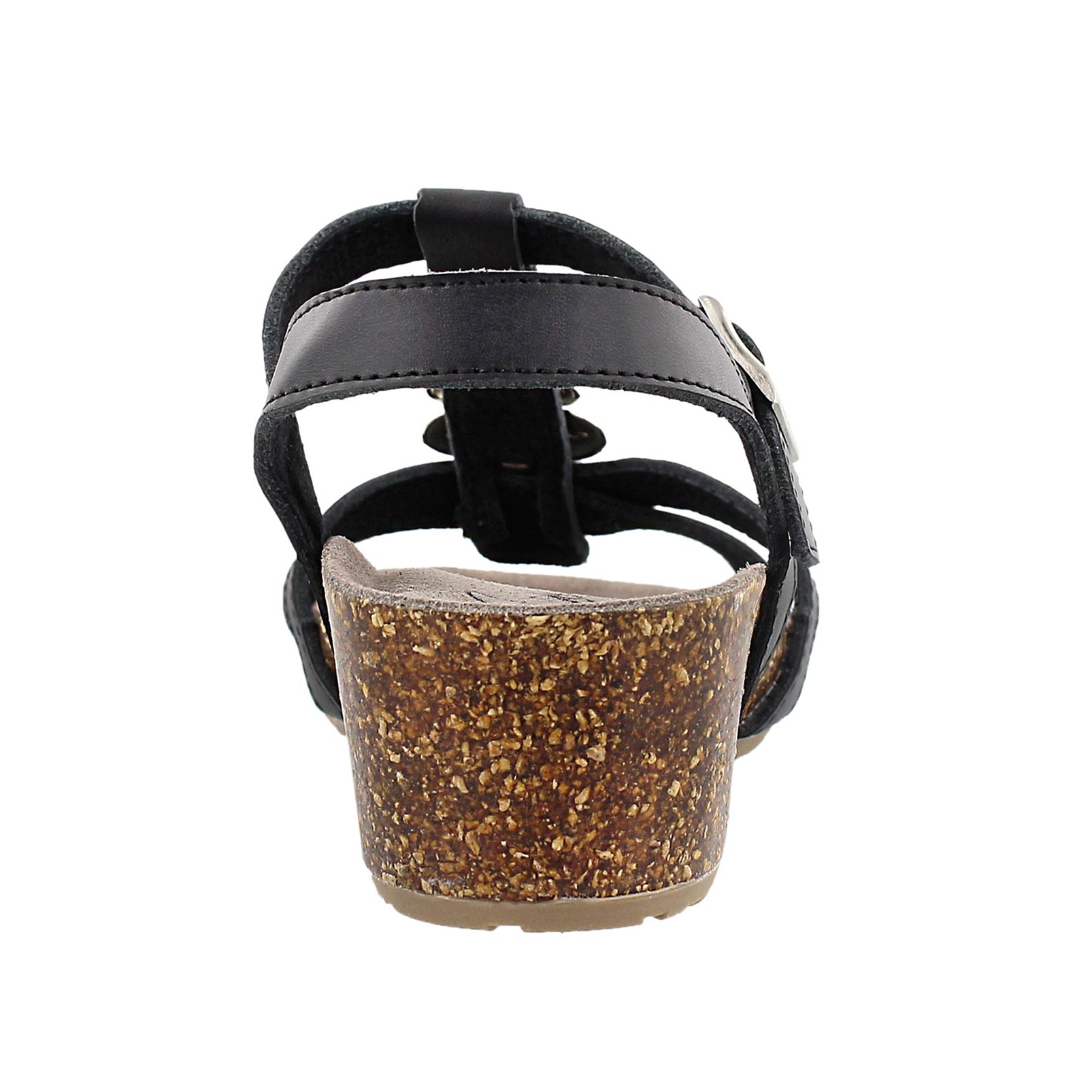 Lds Gabriele blk mem. foam wedge sandal