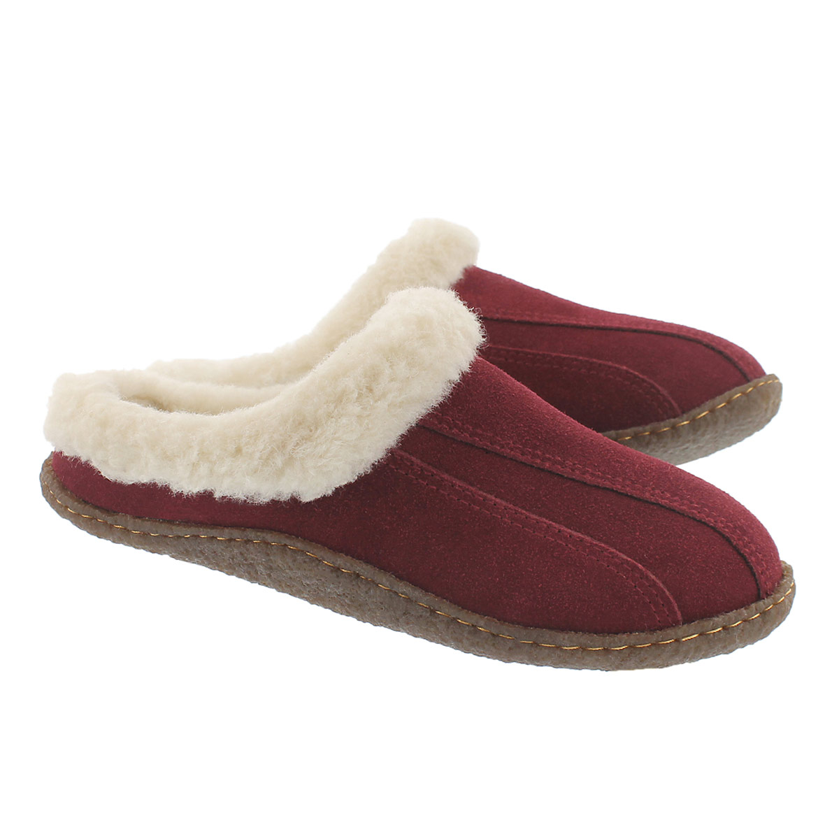 Lds Galaxie III brgndy open back slipper