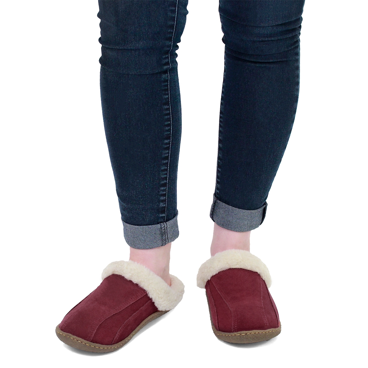 Lds Galaxie III brgndy open back slipper