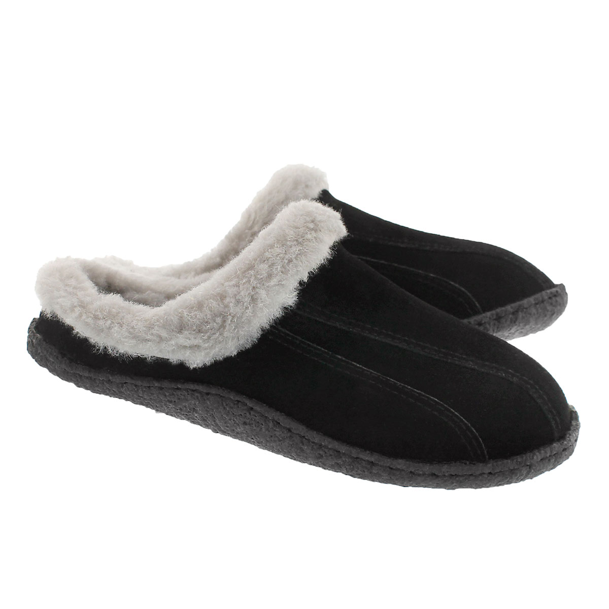 Lds Galaxie III bk/gry open back slipper