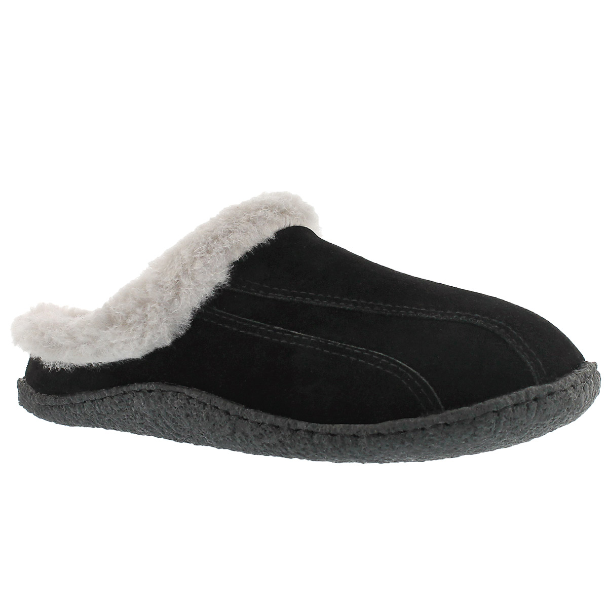 Lds Galaxie III bk/gry open back slipper