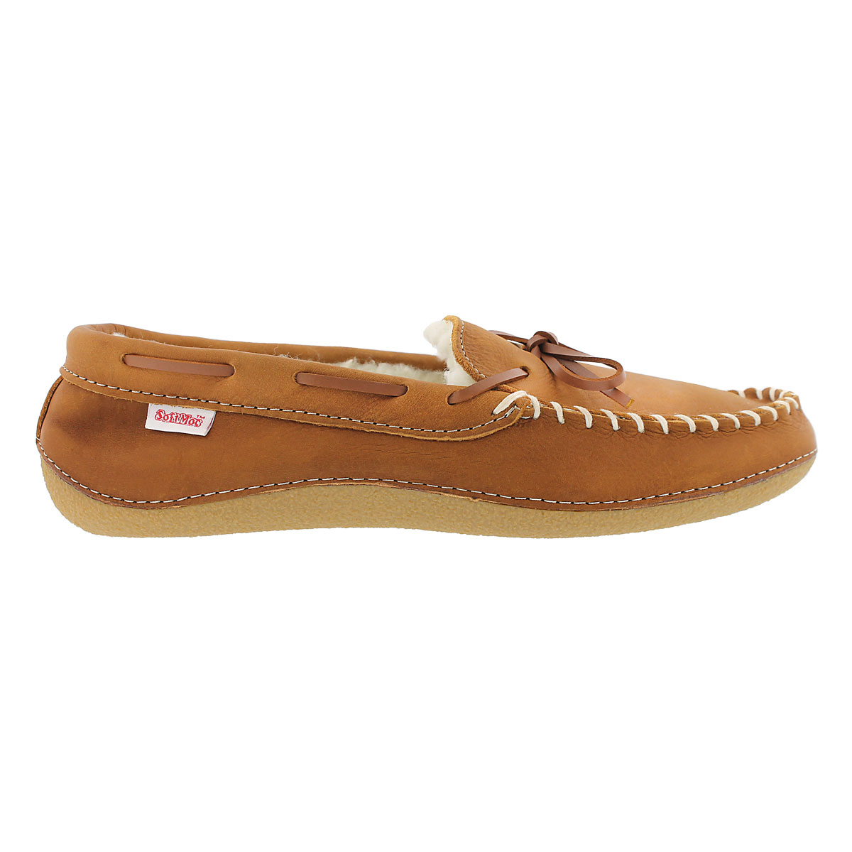 Mns Gary bark fleece lined lthr moc