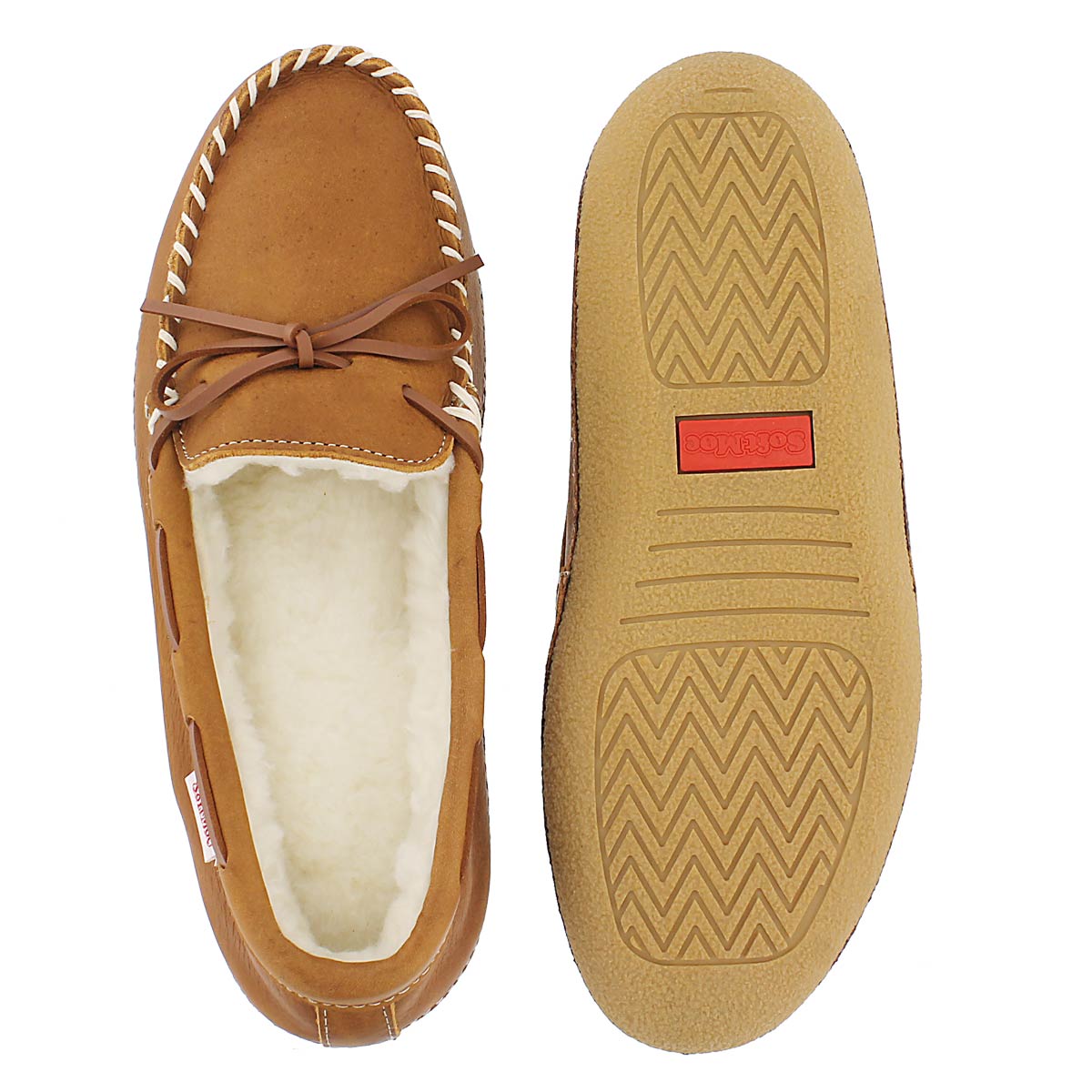 Mns Gary bark fleece lined lthr moc