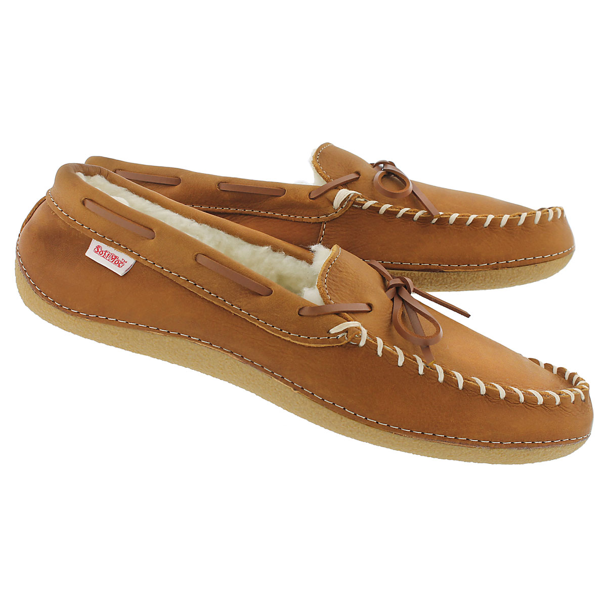 Mns Gary bark fleece lined lthr moc