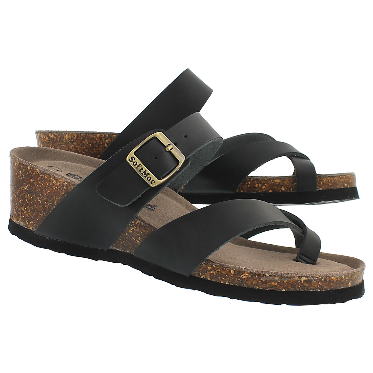 Sandale av mousse visc. GEMMA, noir, fem