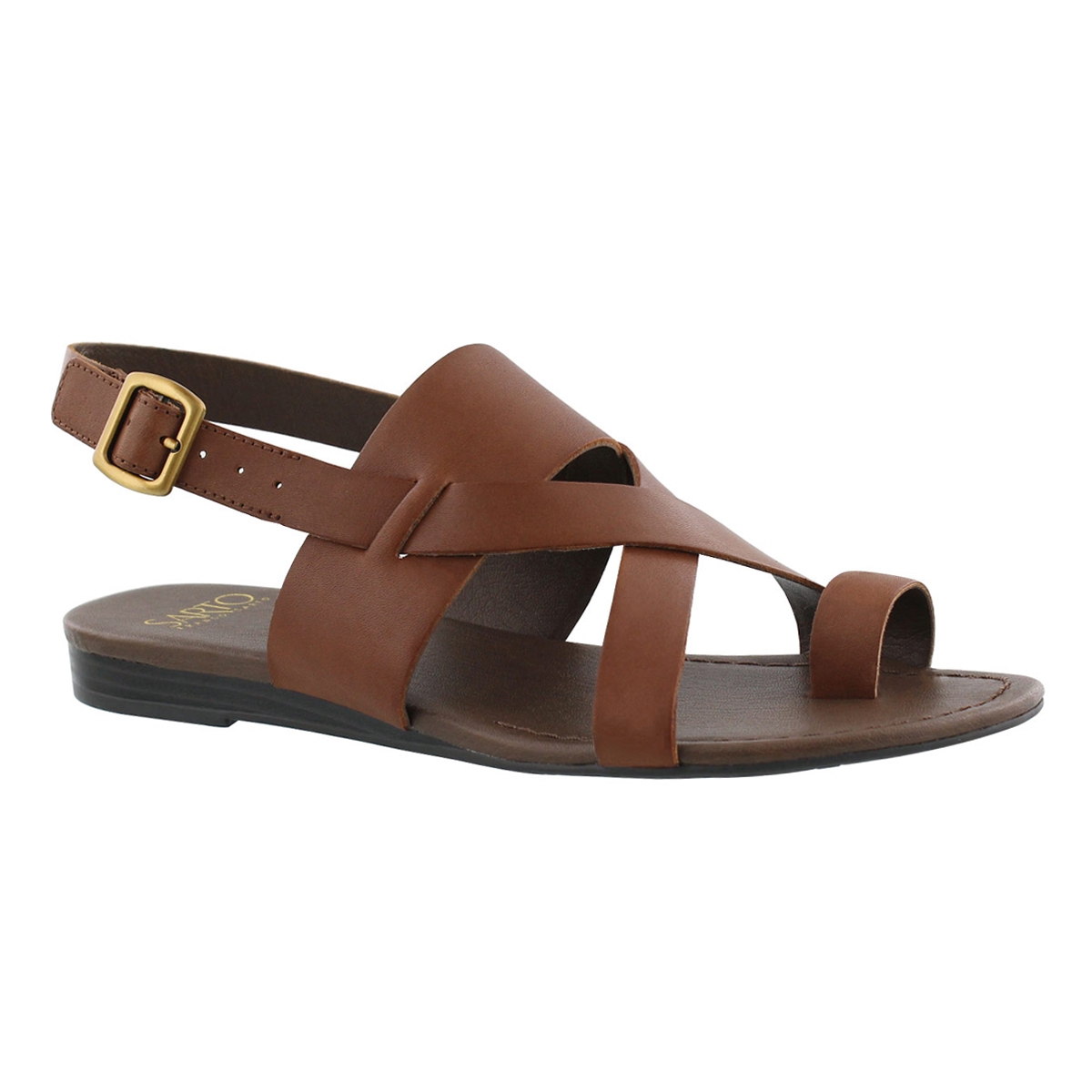 Lds Gia choc brn toe wrap casual sandal
