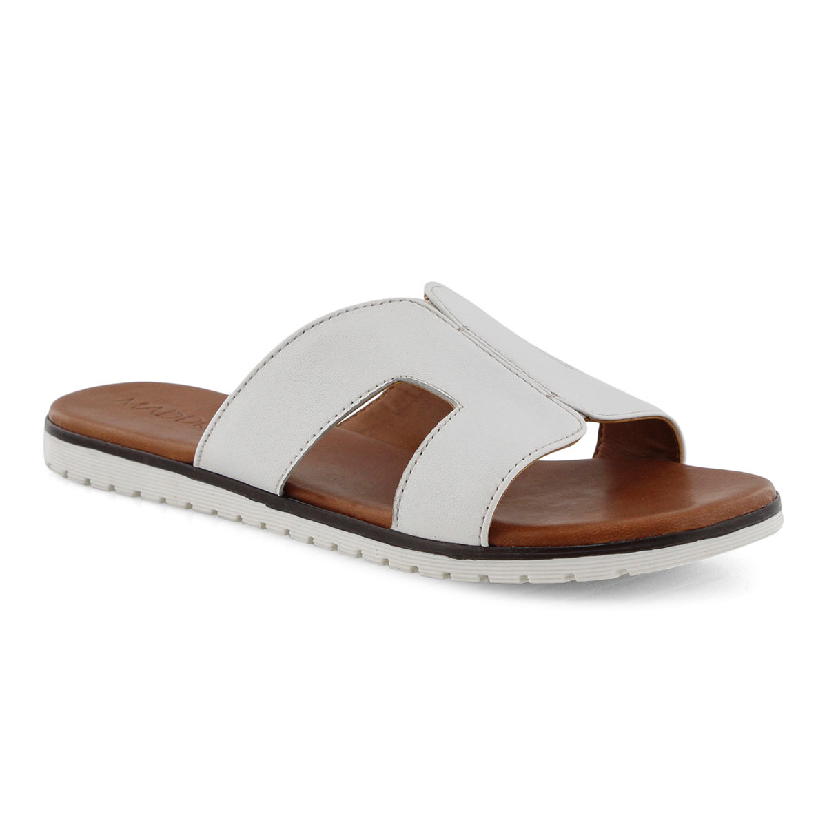 Lds Gillian white slide sandal