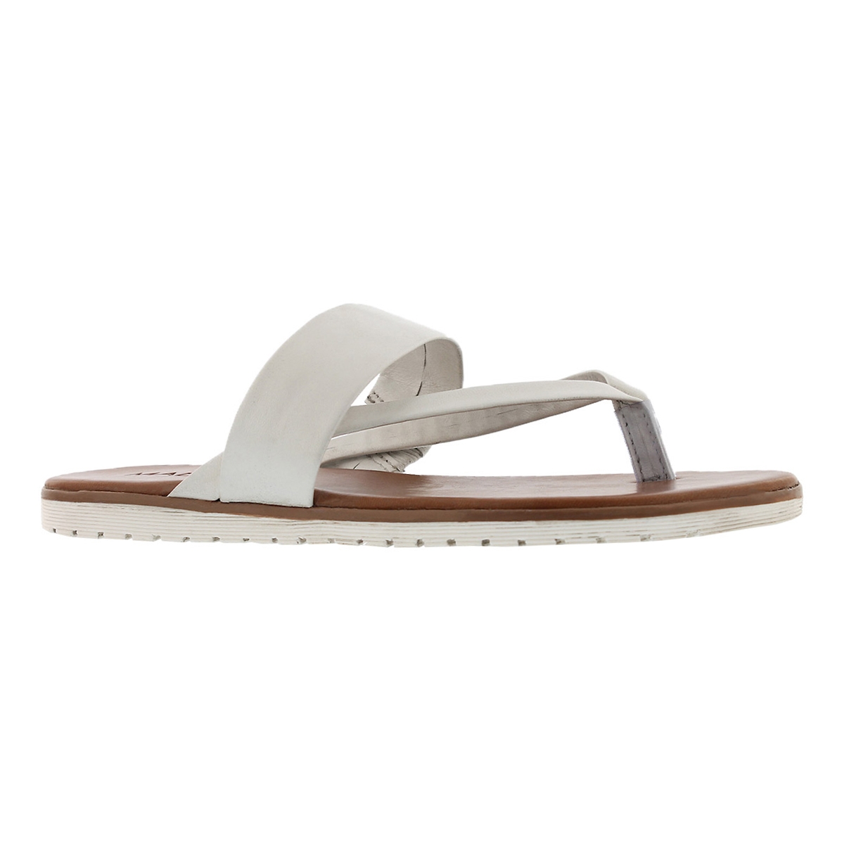 Lds Giselle white thong sandal