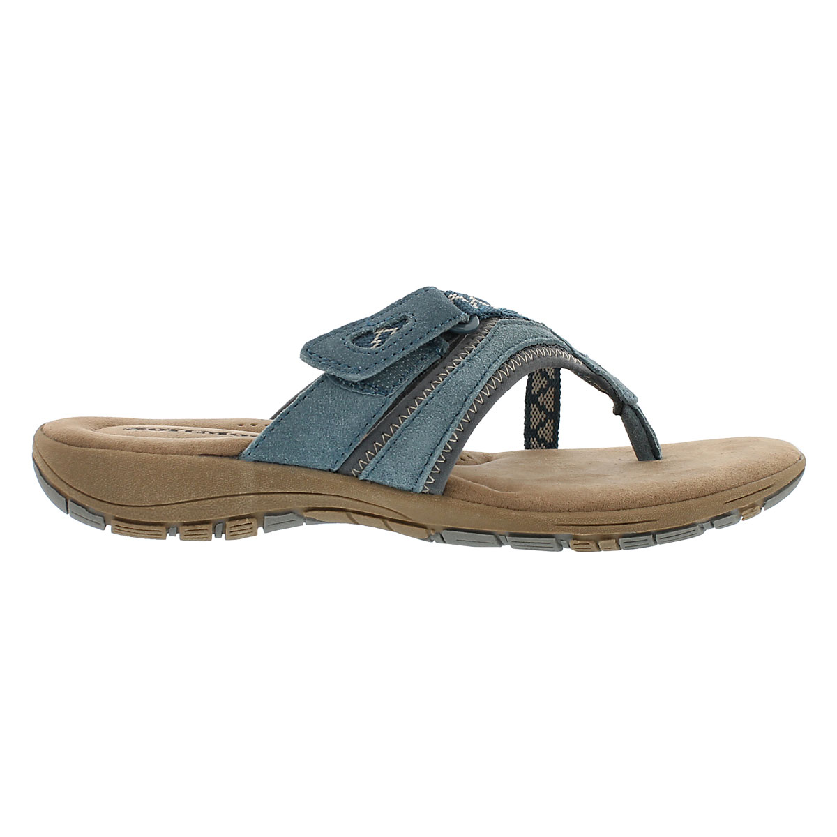 Lds Glenda blue mem. foam thong sandal