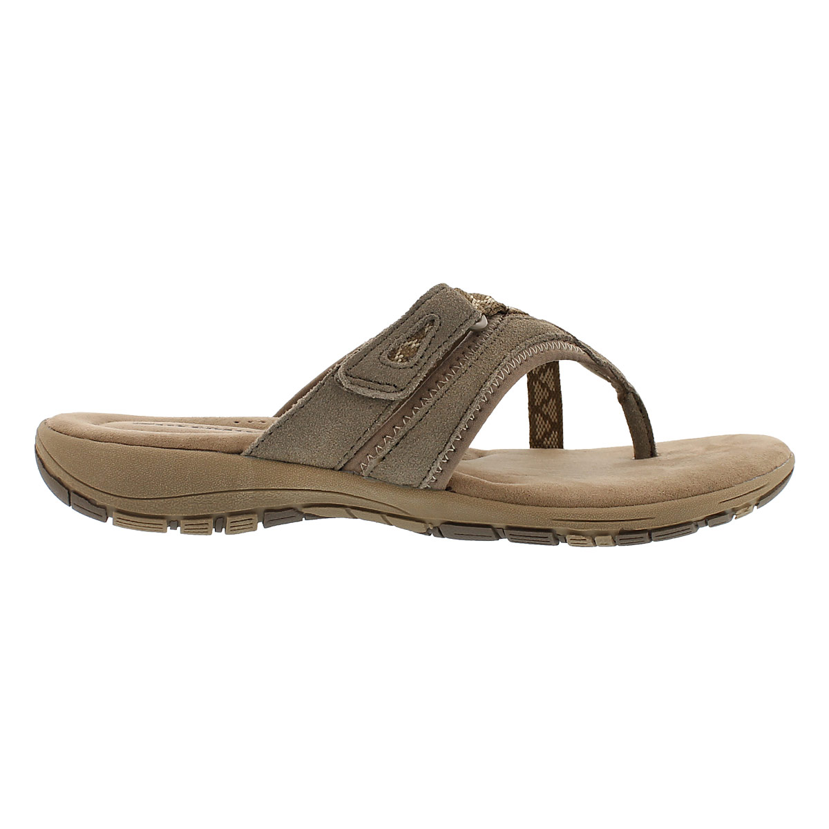Lds Glenda brown mem. foam thong sandal