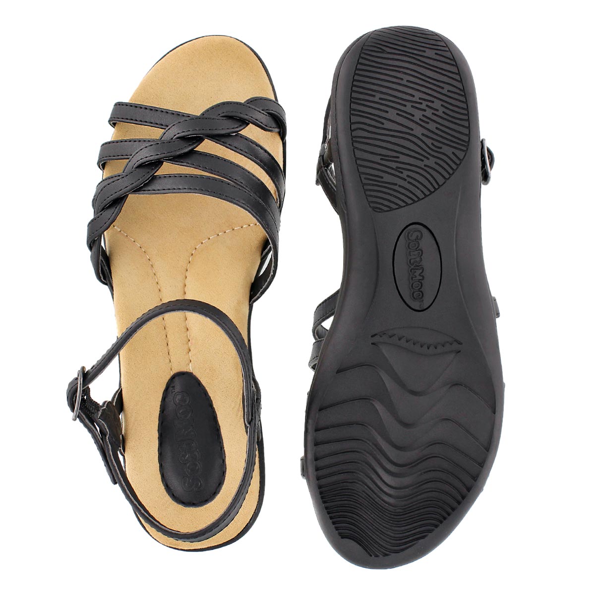 Lds Grace black memory foam sandal