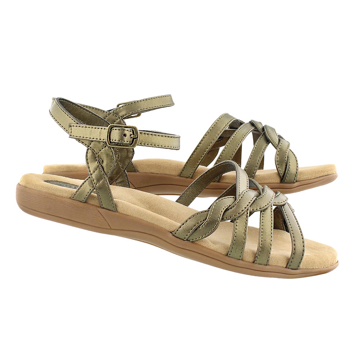 Lds Grace gold memory foam sandal