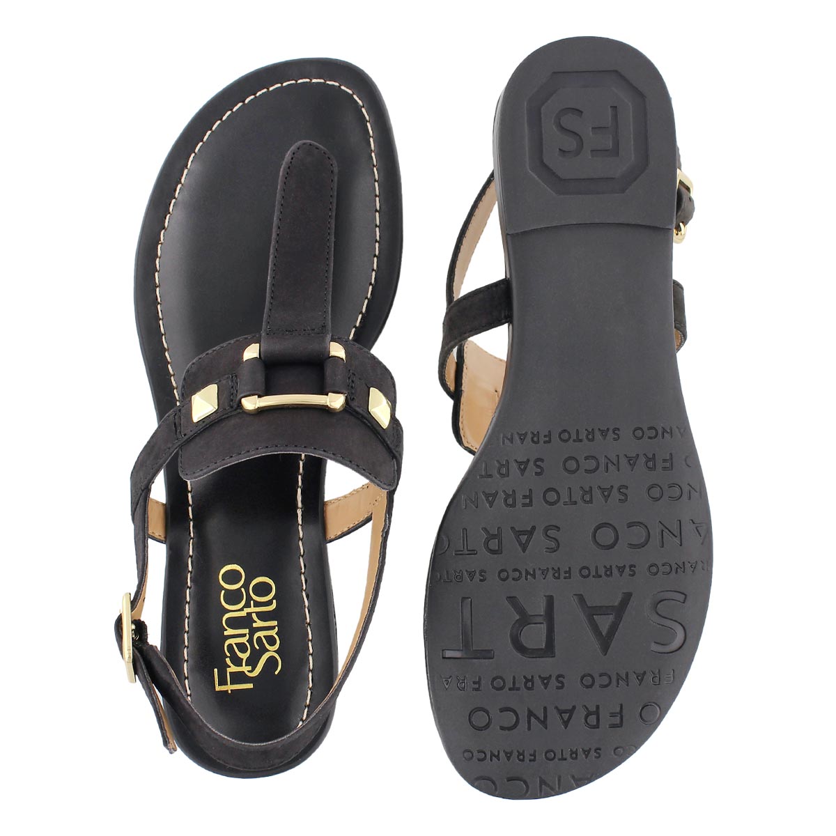 Lds Gram black t-strap sandal