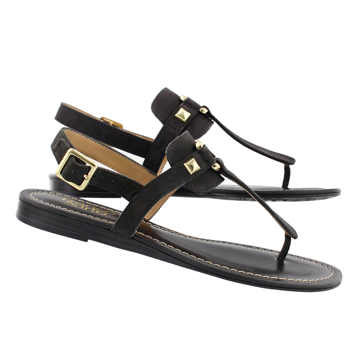 Lds Gram black t-strap sandal