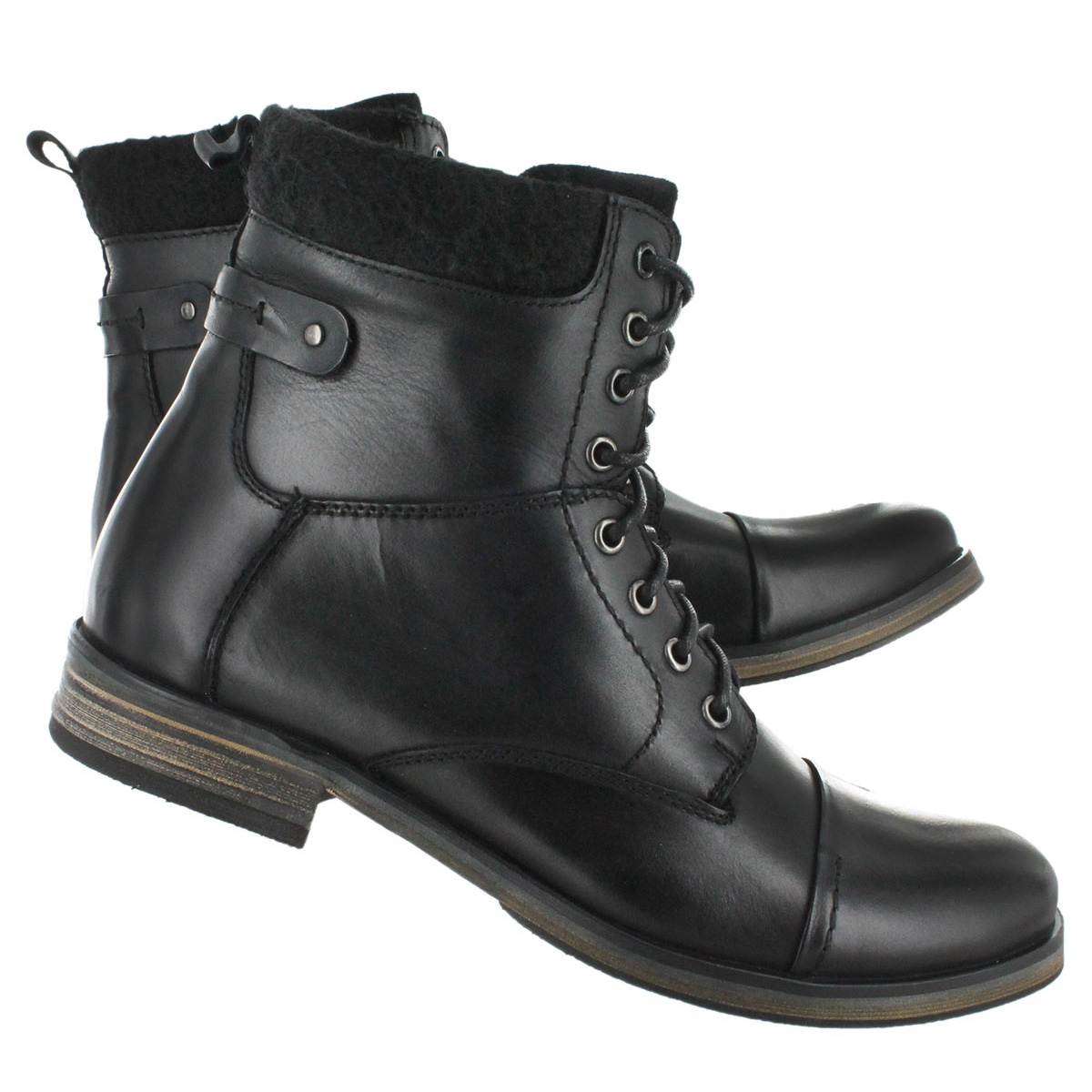 Mns Grasp blk 8eye oil lthr lace up boot