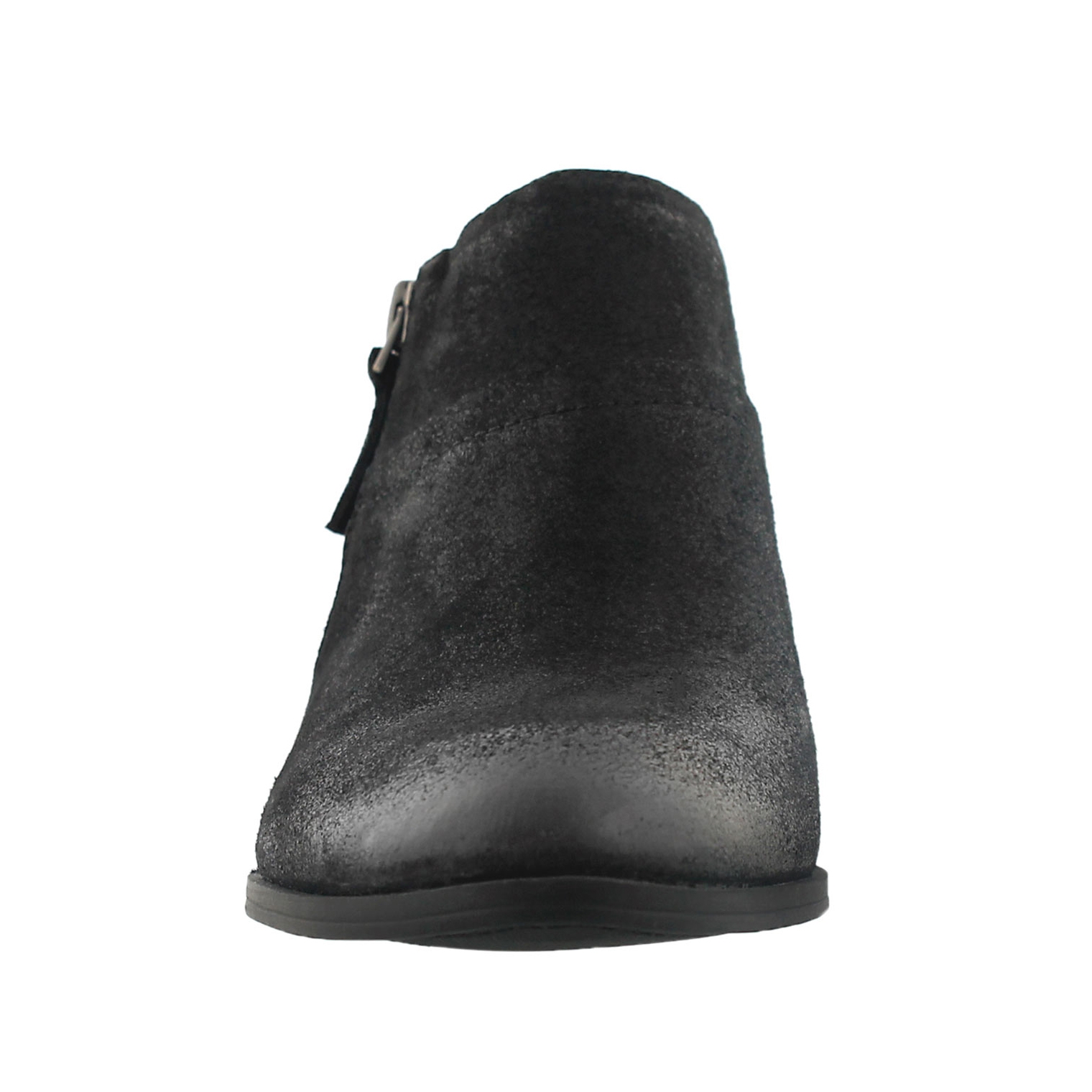 Lds Greco blk zip up casual heel