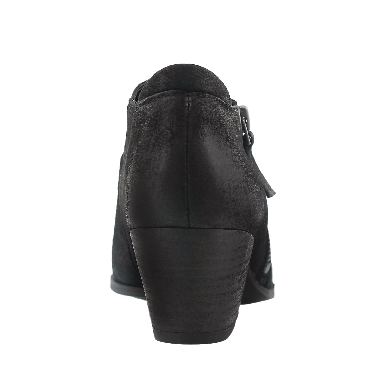 Lds Greco blk zip up casual heel